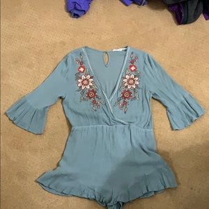 Teal romper!